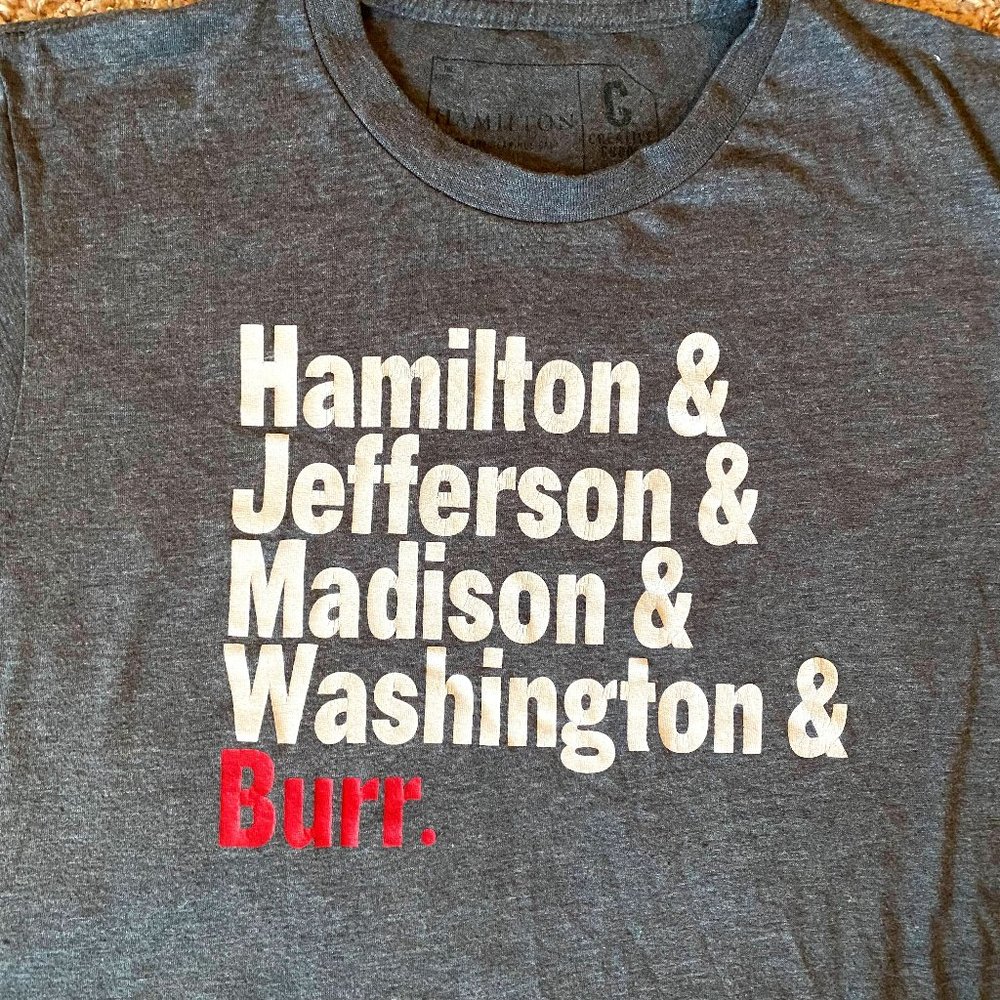 Hamilton Broadway Show Unisex Tee Size Medium